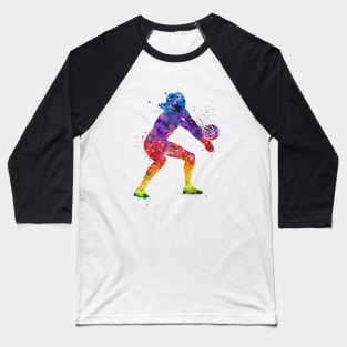 Girl Volleyball Player Watercolor Sport Gift Baseball T-Shirt